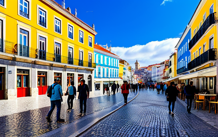 Lisbon Real Estate Boom**

A vibrant street scene in Lisbon's historic Alfama district, Portugal. Colorful buildings with renovated facades line the narrow cobblestone streets. Tourists and locals stroll past trendy cafes and shops. The sky is bright blue with a few scattered clouds. Capture the feeling of a thriving real estate market fueled by tourism and urban renewal.

Keywords: Lisbon, Alfama, Portugal, real estate, tourism, urban renewal, colorful, vibrant, cobblestone streets, cafes, shops, sunny day.

**
