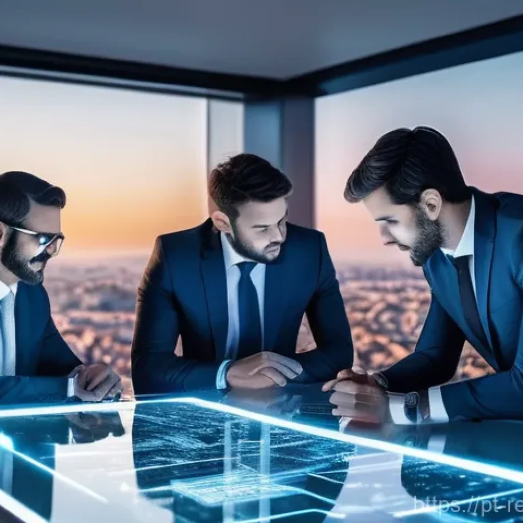 부동산 시장의 비트코인 결제 가능성 - **Prompt 1: Seamless Global Property Transaction**
    "A diverse group of professionals and investo...