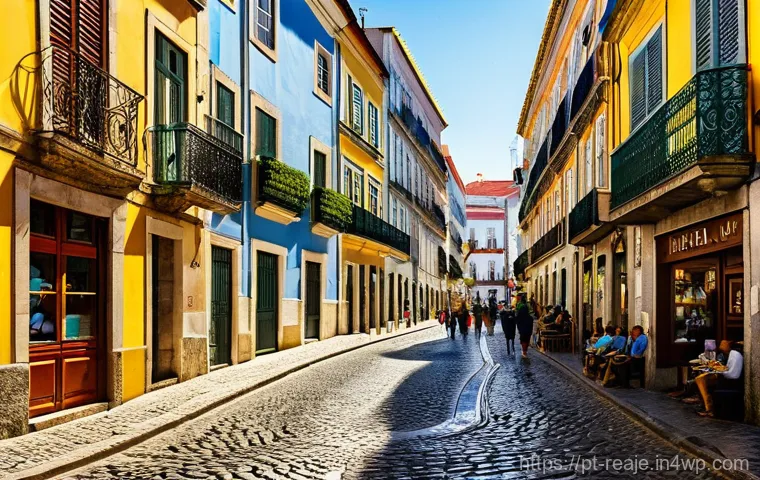 부동산 시장에서의 외국인 투자 동향 - **"A vibrant street scene in the historic Alfama district of Lisbon, Portugal. The image showcases c...