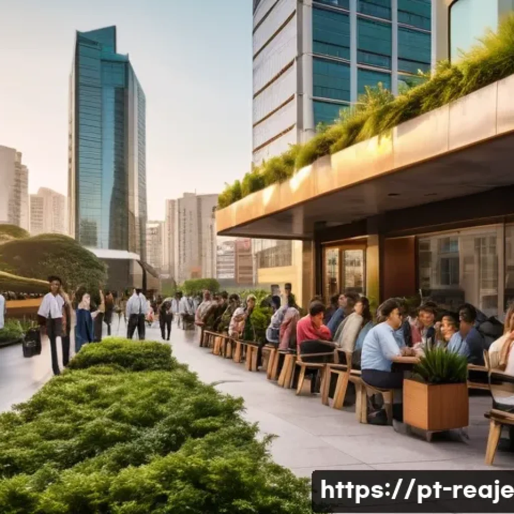 2024년 상반기 부동산 시장 예측 - A vibrant urban cityscape of downtown São Paulo, showcasing modern high-rise residential buildings w...