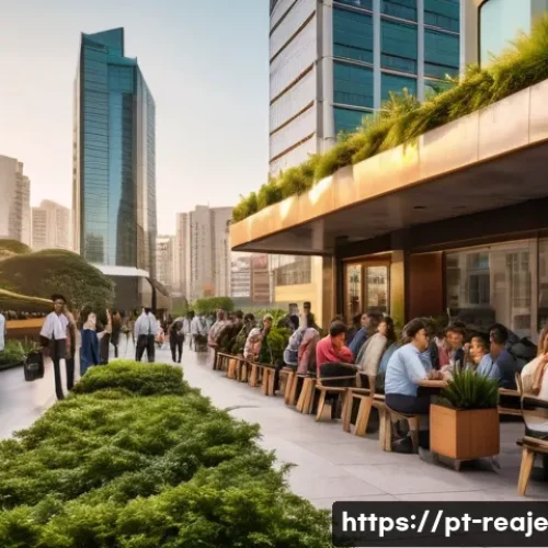 Home 30 2024년 상반기 부동산 시장 예측 - A vibrant urban cityscape of downtown São Paulo, showcasing modern high-rise residential buildings w...